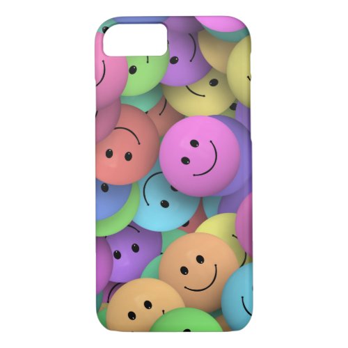 Rainbow of Colorful Happy Faces iPhone 87 Case