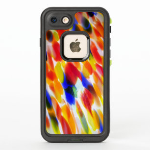 Rainbow Of Colorful Smears on White