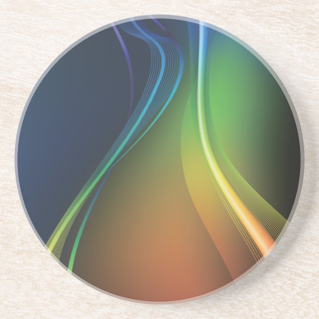 Rainbow of Colorful Waves Coaster (Front)