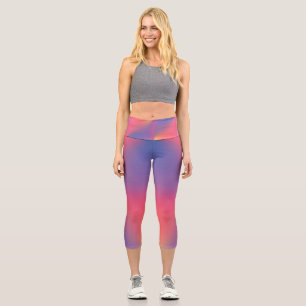Rainbow of Colors Diamond Shapes Capri Leggings