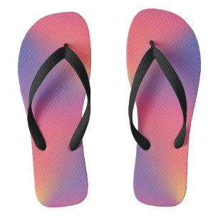Rainbow of Colors Diamond Shapes Flip Flops