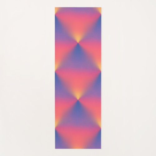 Rainbow of Colors Diamond Shapes Yoga Mat