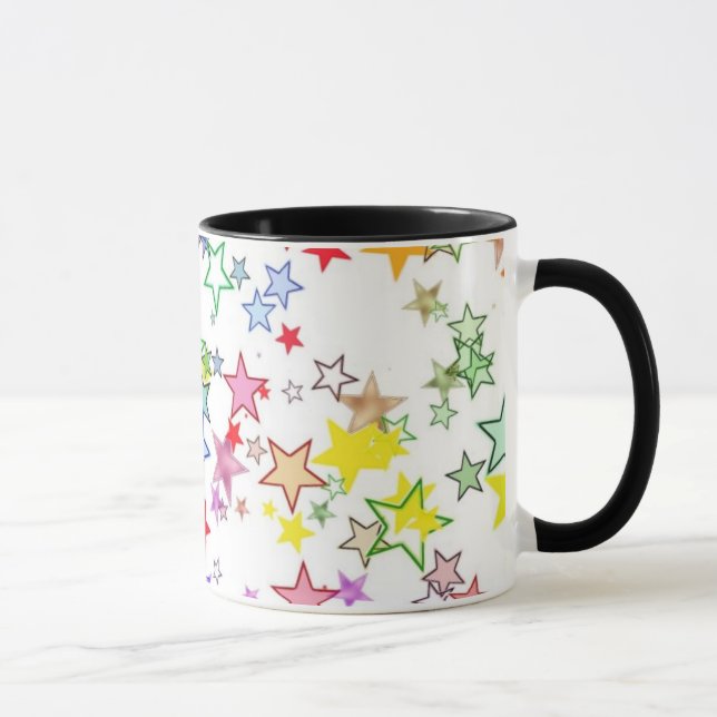 Rainbow of Colors Stars Mug (Right)