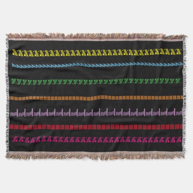 RAINBOW OF COLORS throw Blanket (Front)