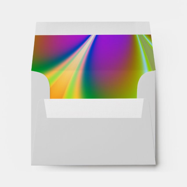 Rainbow of Colors Wedding Envelope (Back (Bottom))