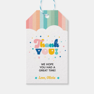 Rainbow of Fun Birthday Party Theme Gift Tags