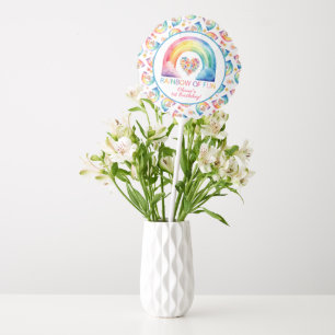 Rainbow of Fun Watercolor Birthday Balloon