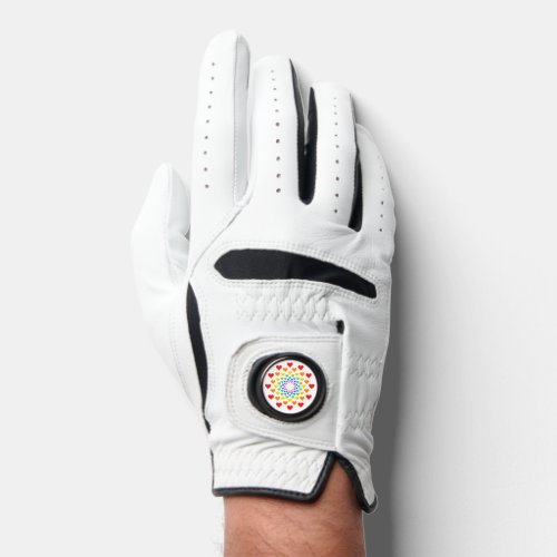 Rainbow of Hearts Golf Glove