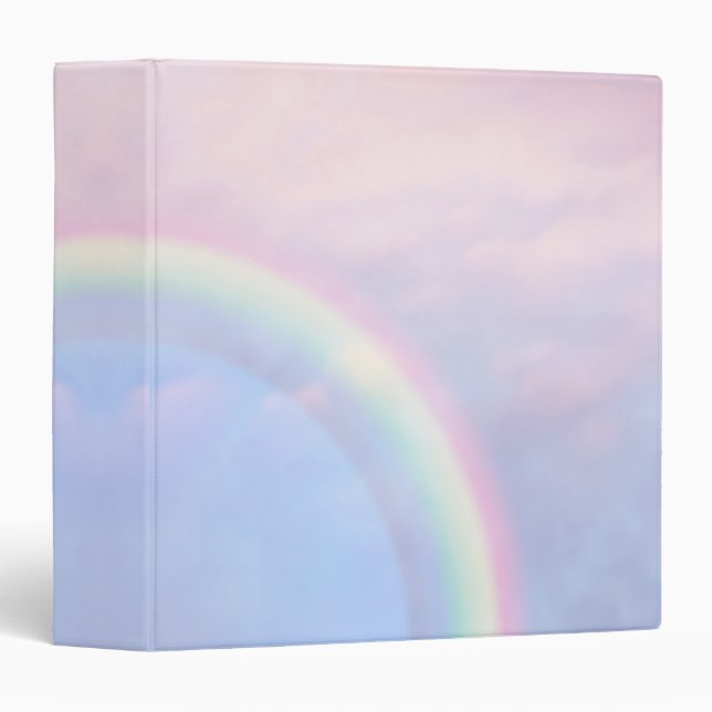 Rainbow of hope - pastel,    3 ring binder (Front/Spine)