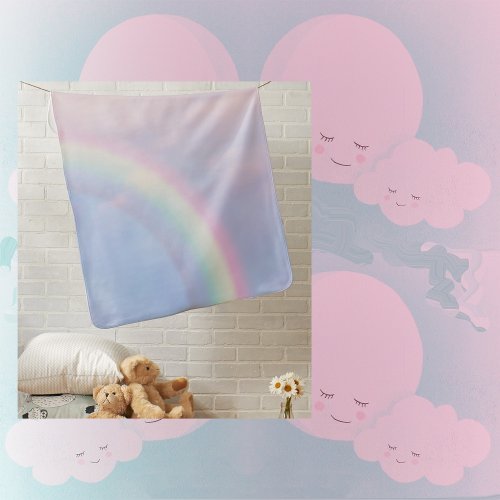 Rainbow of hope _ pastel baby blanket