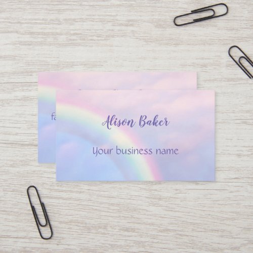 Rainbow of hope _ pastel business card