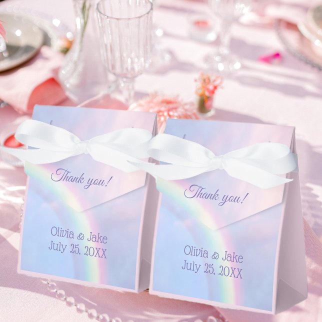Rainbow of hope - pastel, wedding  favor boxes (Creator Uploaded)
