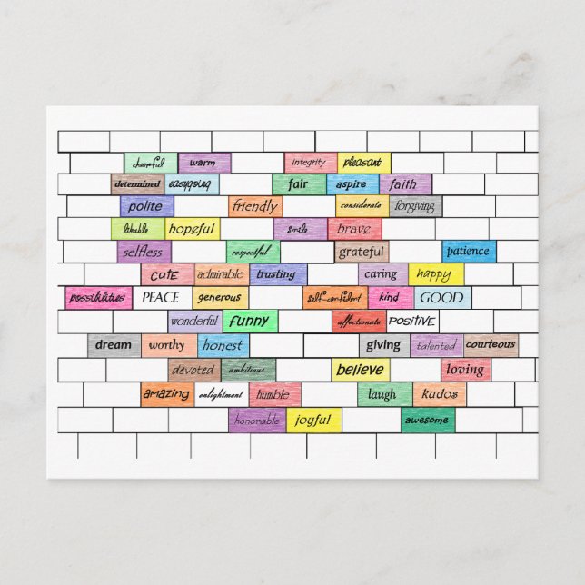 Rainbow of Inspirational Graffiti Postcard (Front)