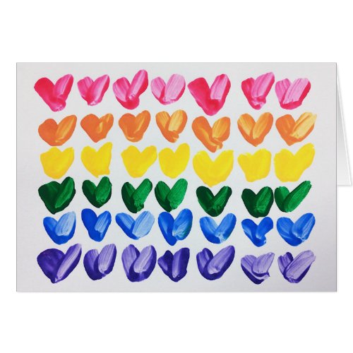 Rainbow of Love _ Fun Colorful Hand Painted Hearts