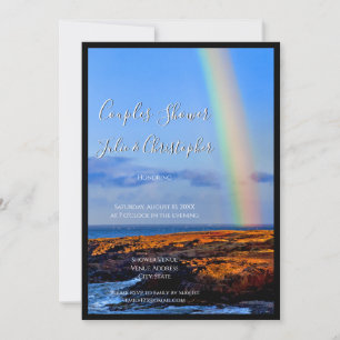 Rainbow of Love & Happiness Wedding Couples Shower Invitation