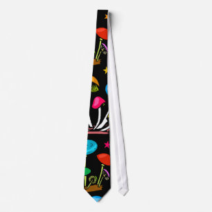 Rainbow Of Mushrooms Neck Tie
