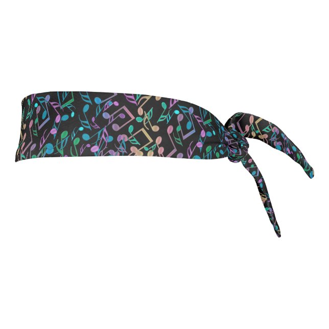 Rainbow of Music Notes On Customizable Headband (Rotate 90)
