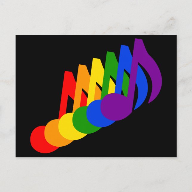 Rainbow of Musical Notes Graphic (Front)