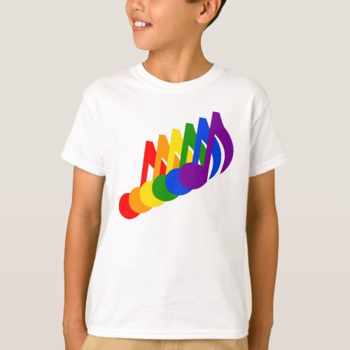Rainbow of Musical Notes T_Shirt