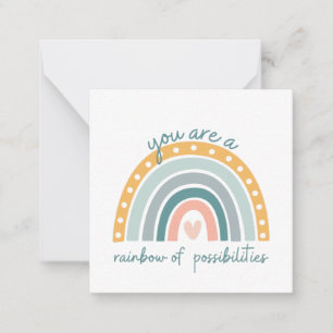 Rainbow of Possibilities - Pastel Positive Vibes Note Card