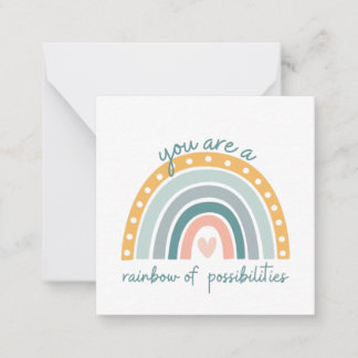 Rainbow of Possibilities - Pastel Positive Vibes Note Card