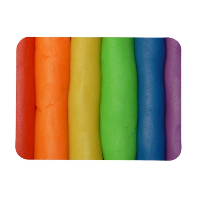 Rainbow of Squishy Dough Magnet (Horizontal)