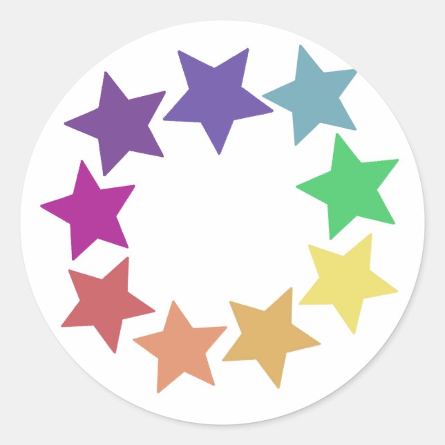 Rainbow of Stars Stickers (Front)