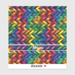 Rainbow of Vibrant Geometry Sticker