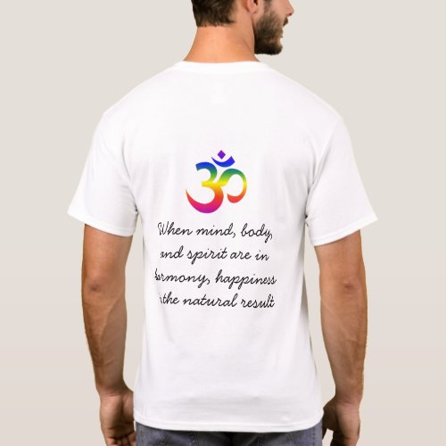 Rainbow ohm design Om or Aum Indian sacred sound T_Shirt