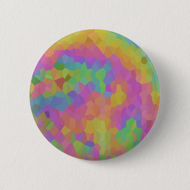 Rainbow Oil Mosaics Button (Front)