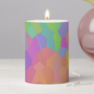 Rainbow Oil Mosaics Pillar Candle