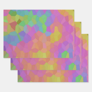 Rainbow Oil Mosaics Wrapping Paper Sheets