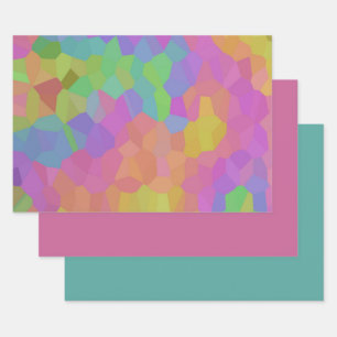 Rainbow Oil Mosaics Wrapping Paper Sheets