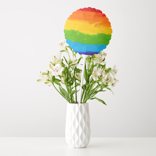 Rainbow Oil Paint Pride Balloon – LGBT Gay Lesbian (Vase)