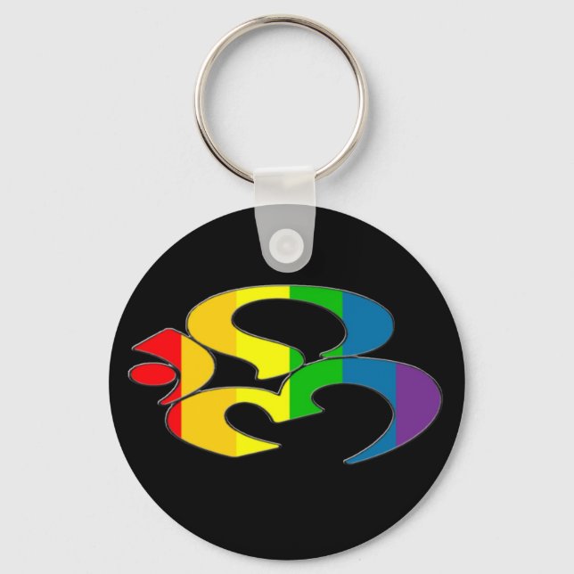 Rainbow OM Keychain (Front)