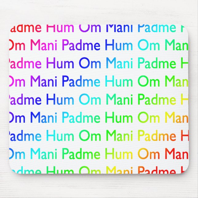 Rainbow Om Mani Padme Hum Mouse Pad (Front)