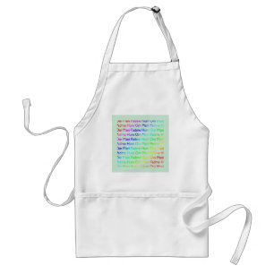 Rainbow Om Mani Padme Hum (on Baby Blue) Adult Apron