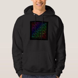 Rainbow Om Mani Padme Hum on Black Sweatshirt
