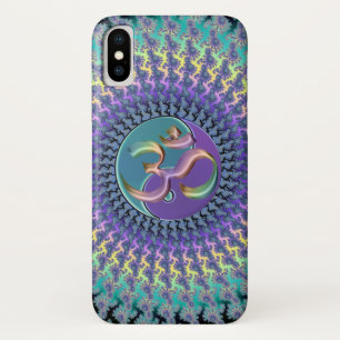 Rainbow Om Yin-Yang Fractal iPhone X Case