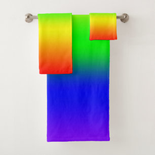 Rainbow Ombre Bath Towel Set