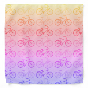 Rainbow Ombre Bicycles Bandana