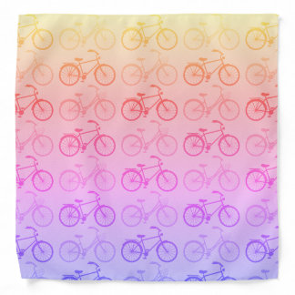 Rainbow Ombre Bicycles Bandana
