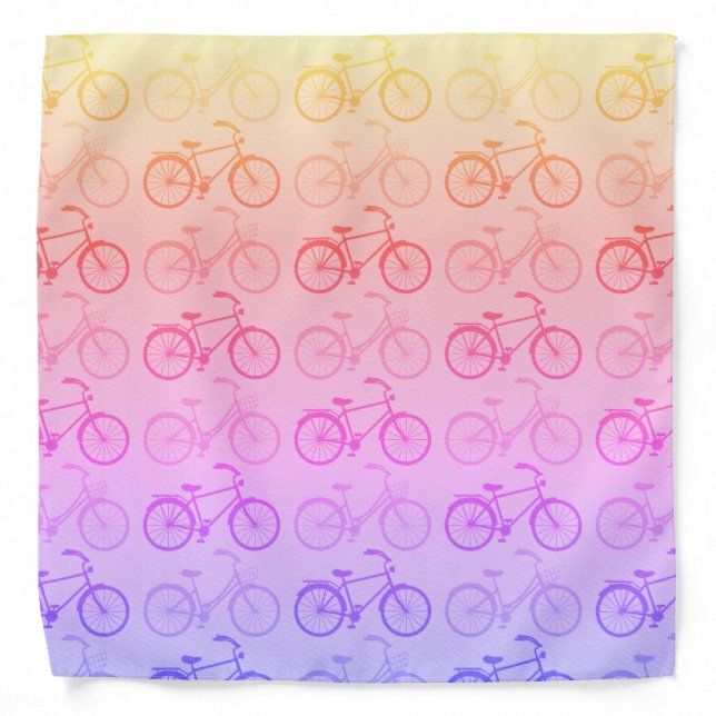 Rainbow Ombre Bicycles Bandana (Front)