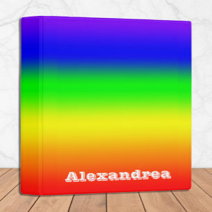 Rainbow Ombre Binder