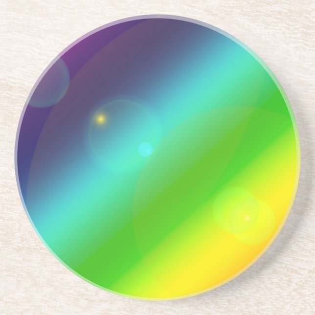 rainbow ombre drink coaster (Front)