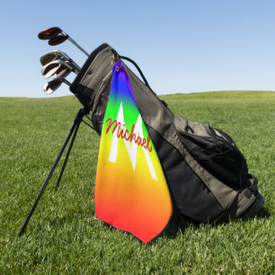 Rainbow Ombre Golf Towel