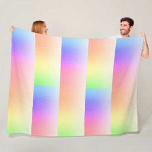 Rainbow Ombre Gradient on Any Color Fleece Blanket