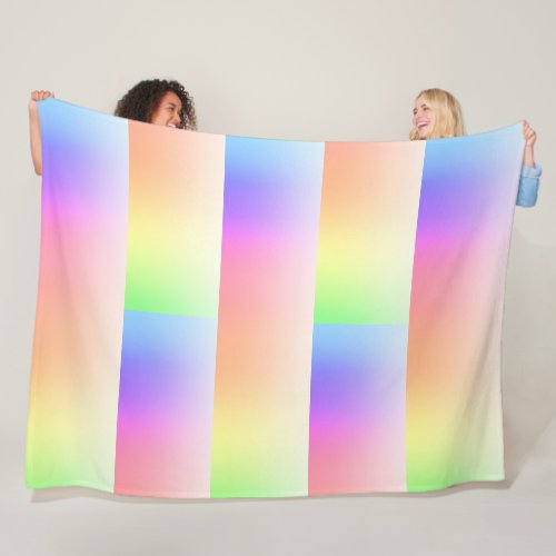 Rainbow Ombre Gradient on Any Color Fleece Blanket