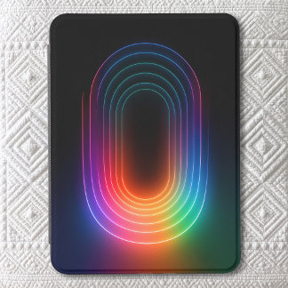 Rainbow Ombre Ovals - Digital Neon Lights Kindle Cover