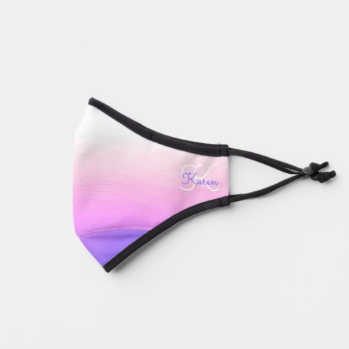 Rainbow Ombre Pink To Purple White Color Gradient Premium Face Mask